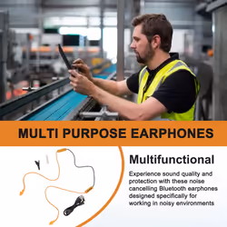 Ear Plugs Bluetooth Headset Noise Reduction Earphone for Work Hearing
