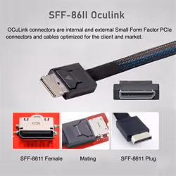 2230 NVMe M.2 Male to Oculink PCI-E4.0 67 Pin Female Host Adapter
