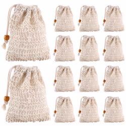 40 Pack Soap Exfoliating Bags,with Drawstring for Bath & Shower Use