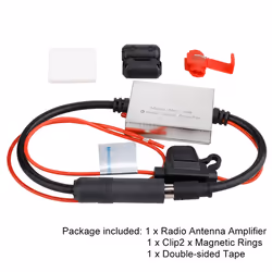 FM Signal Amplifier Anti-interference Metal Car Antenna Radio