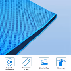 Cooling Towel 4 Packs (40x12Inch),Cooling Towels for Neck and Face