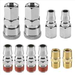 10Pcs 1/4 inch Air Line Hose Compressor Fitting Connector
