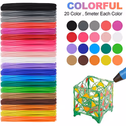 PLA Refills 20 Colors, 16 Ft Per Color Total 320 Ft