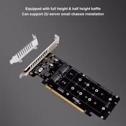 PCIE X16 to M.2 M-Key NVMEx4 SSD 2U Server Riser Card Double-Sided
