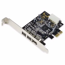 -PEX30016 3 Port IEEE 1394 Firewire 1394B & 1394A PCIe 1.1 X1 Card