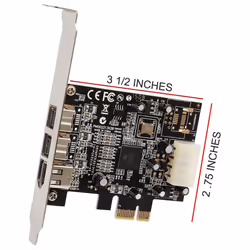 -PEX30016 3 Port IEEE 1394 Firewire 1394B & 1394A PCIe 1.1 X1 Card