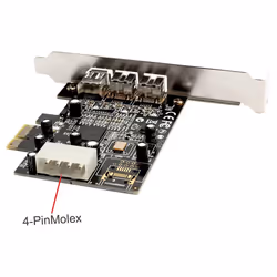 -PEX30016 3 Port IEEE 1394 Firewire 1394B & 1394A PCIe 1.1 X1 Card