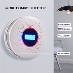 Carbon Monoxide and Smoke Combo Detector Battery Operated CO Alarm