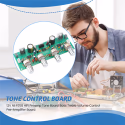 12V HIFI Preamp Tone Bass Treble Volume Control Pre-Amplifier Board