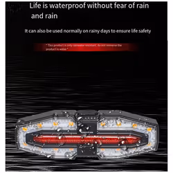 New bicycle turn tail light night riding mountain bike tail light