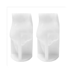 2 Pack Middle Finger Shaped Silicone Candle Molds, 3.8Inch