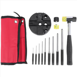 Roll Pin Punch Set,with Bench Block Pin Punches and Hammer