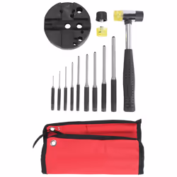 Roll Pin Punch Set,with Bench Block Pin Punches and Hammer
