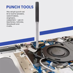 Roll Pin Punch Set,with Bench Block Pin Punches and Hammer