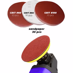 30-Piece Drill Bit Sanding Attachment Sandpaper 60/80/100