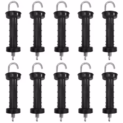 10 PCS Gate Handle for Electric Fence, Insulated Spring Tension