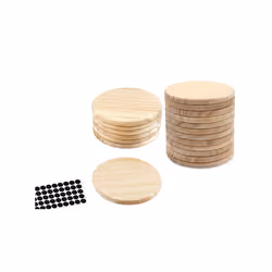 20Pcs Unfinished Wood Coasters, 4 Inch Round Blank Wooden Coasters