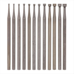 12 Pcs Round Cup Burr Set,3/32Inch Shank Wire Rounder Bits(0.8-3.0mm)