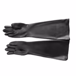 Blast Rubber Gloves for Sandblasting Sandblaster Sand 60cm Black