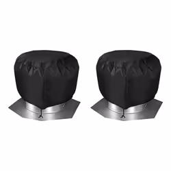 2Pcs Roof Vent Cover House Roof Turbine Hoods Shield Canvas