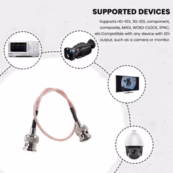 4Pcs 3G HD SDI Cable BNC Cable 30cm 75 Ohm for Cameras