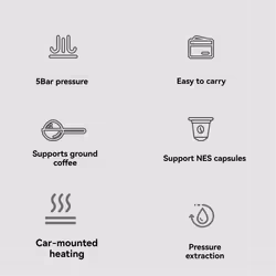 Car Coffee Espresso Maker 2 in 1 Small Travel Espresso Machine for RV