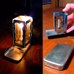 Folding Pocket Candle Lamp Vintage Small Pocket Candle Lamp