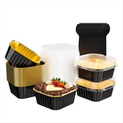 Aluminum Foil Baking Cups with Lid and Spoon for Cake