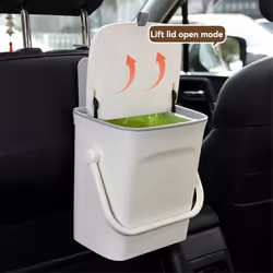 Portable Trash Can with Lid for Car Backseat Storage Organizer