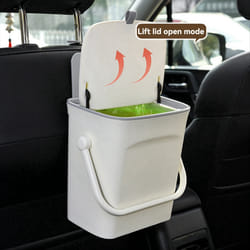 Portable Trash Can with Lid for Car Backseat Storage Organizer