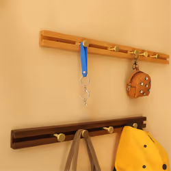 Sliding Wall Hanger A Row of Multifunctional Wall Hooks,4 Hooks