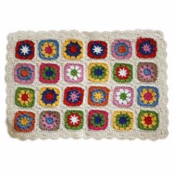 Handmade Knitted Crochet Crochet Yarn Mat Country Style Decorative