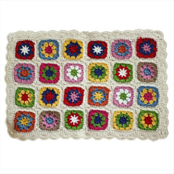 Handmade Knitted Crochet Crochet Yarn Mat Country Style Decorative