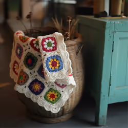 Handmade Knitted Crochet Crochet Yarn Mat Country Style Decorative
