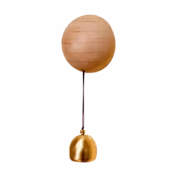Vintage Wooden Doorbell, Retro Wind Chime, Outdoor Garden Wall Decor,