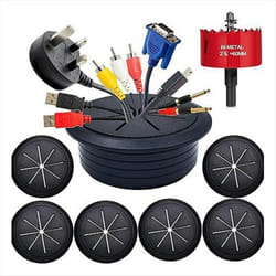 6PCS TV Cord Hider 2-3/8In(60mm) in Wall Cable Management Kit B