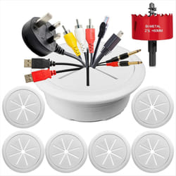 6PCS TV Cord Hider 2-3/8In(60mm) in Wall Cable Management Kit A
