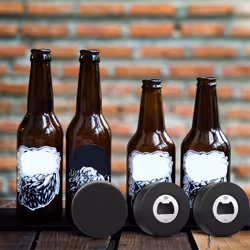 6 Pcs Ice Hockey Puck Bottle Openers Beer Bottle Opener
