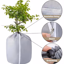 Drawstring Frost Protection with Zipper for Garden