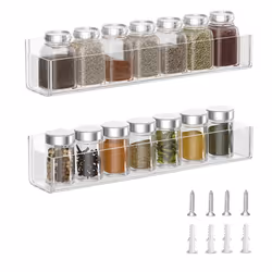 Acrylic Spice Rack Wall Mount Acrylic Spice Shelf Organizer Hanging