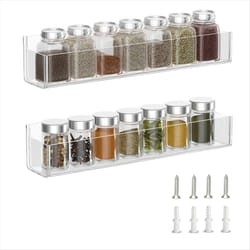 Acrylic Spice Rack Wall Mount Acrylic Spice Shelf Organizer Hanging
