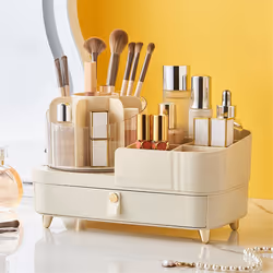 Cosmetic Storage Box Jewelry Storage Rack Dresser Rotating Rack