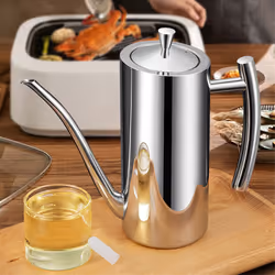 Stainless Steel Oil Pot Dispenser Leak-Proof Seasoning Bottle