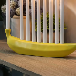 Banana Shaped Candlestick Tabletop Ornament Banana Candlestick