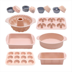Silicone Cake Baking Pans and Baking Molds Lotus Root Pink