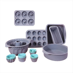Silicone Cake Baking Pans and Baking Molds Gray