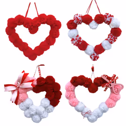 Love Valentine'S Day Fur Ball Garland Plush Love Decoration A