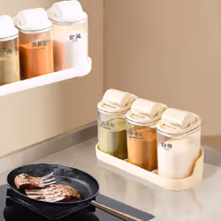 Wall-Mounted Kitchen Seasoning Jar Outdoor Portable Barbecue Spice A