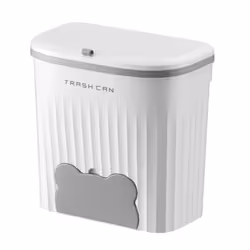 Kitchen Wastebasket Wall Mounted Trash Can with Lid 8.5L