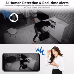 Tiny Camera 1Pcs, 2.4GHz WiFi Portable Battery Operated Camera